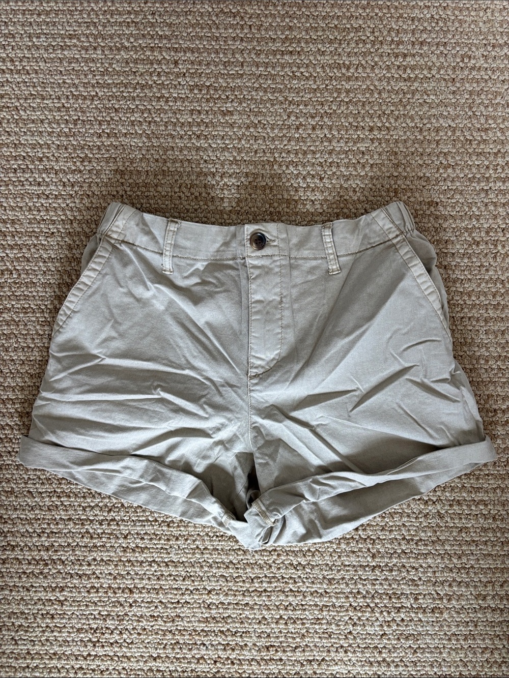 Old Navy Light Stone Roll-Cuff High-Waist Shorts